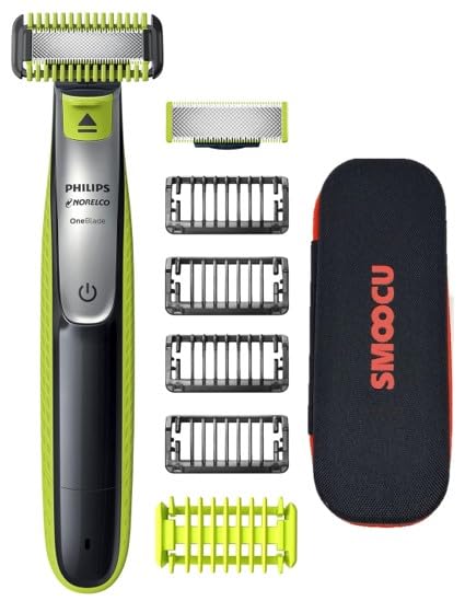 Philips OneBlade Face + Body, Hybrid Electric Trimmer and Shaver, Smoocu Case for Philips Oneblade QP2630