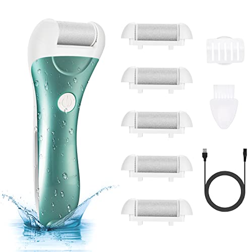 Callus Remover for Feet, Nicebirdie Electric Foot File Callus Removers Rechargeable Waterproof Pedicure Tools Foot Scrubber Shaver Feet Care Tool for Cracked Heels Dead Skin (Blue)