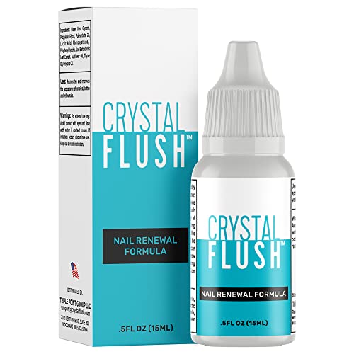 Crystal Flush Nail Renewal Formula – Nail & Toe Treatment, As Seen On TV, Fast Results for Discolored, Yellow, Damaged, Cracked Nails – 05 oz./15 ml