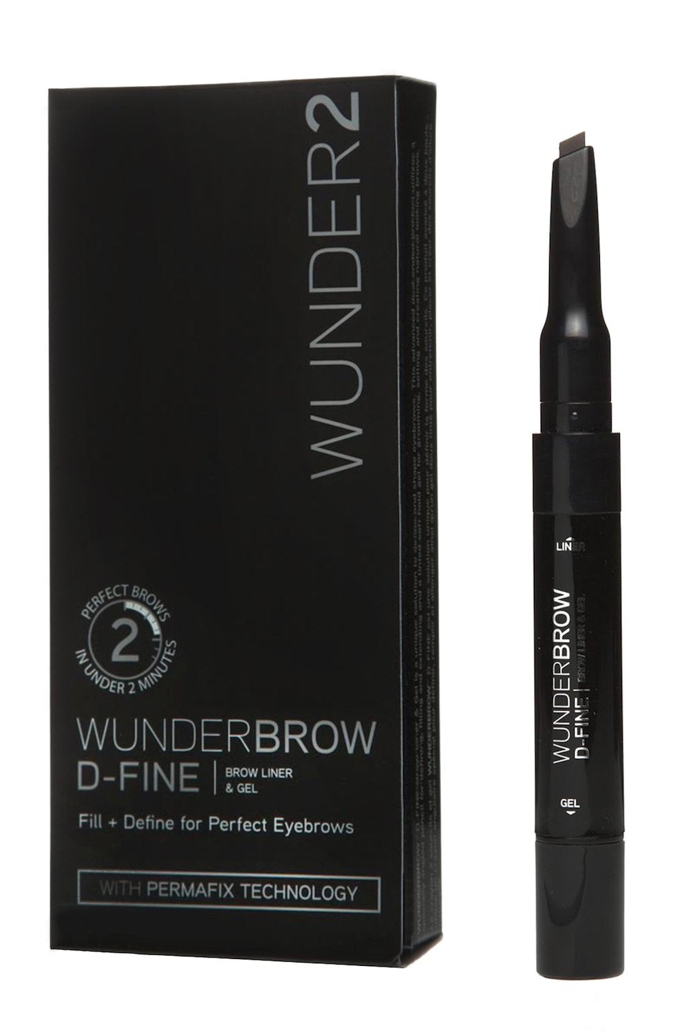 WUNDER2 WUNDERBROW D-FINE Multi-Use Eyebrow Pencil & Brow Gel Makeup for Fuller Brows, Color Blonde