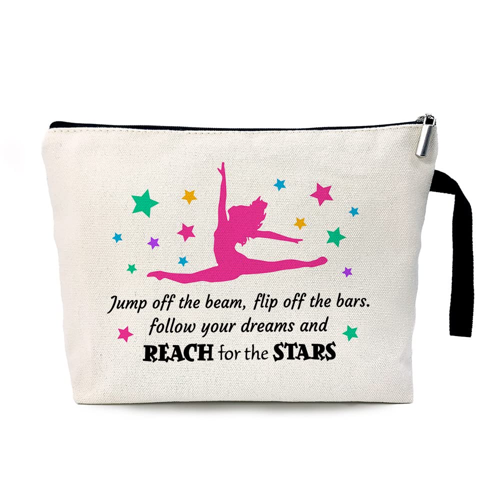 ZHANTUONE Cosmetic Bag, Gymnasts Gifts,Gymnast Girls Gift,Gymnastics Makeup Bag For Women,Ymnastics Enthusiast Gift ,Girls Gymnast Inspirational Gift ,Gymnastic Coach Gift,Gymnastics gifts
