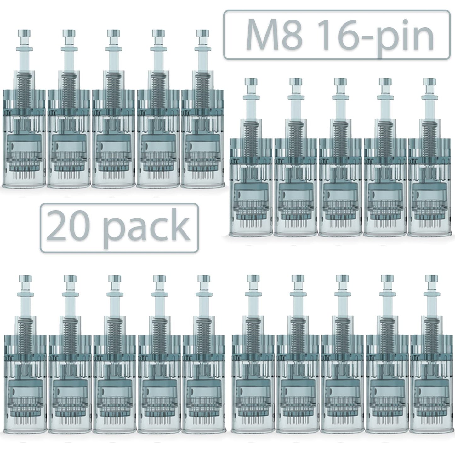 Dr.Pen Ultima M8 16-pin Cartridges - Original DrPen Replacement Parts (16 pins, 20 pcs)