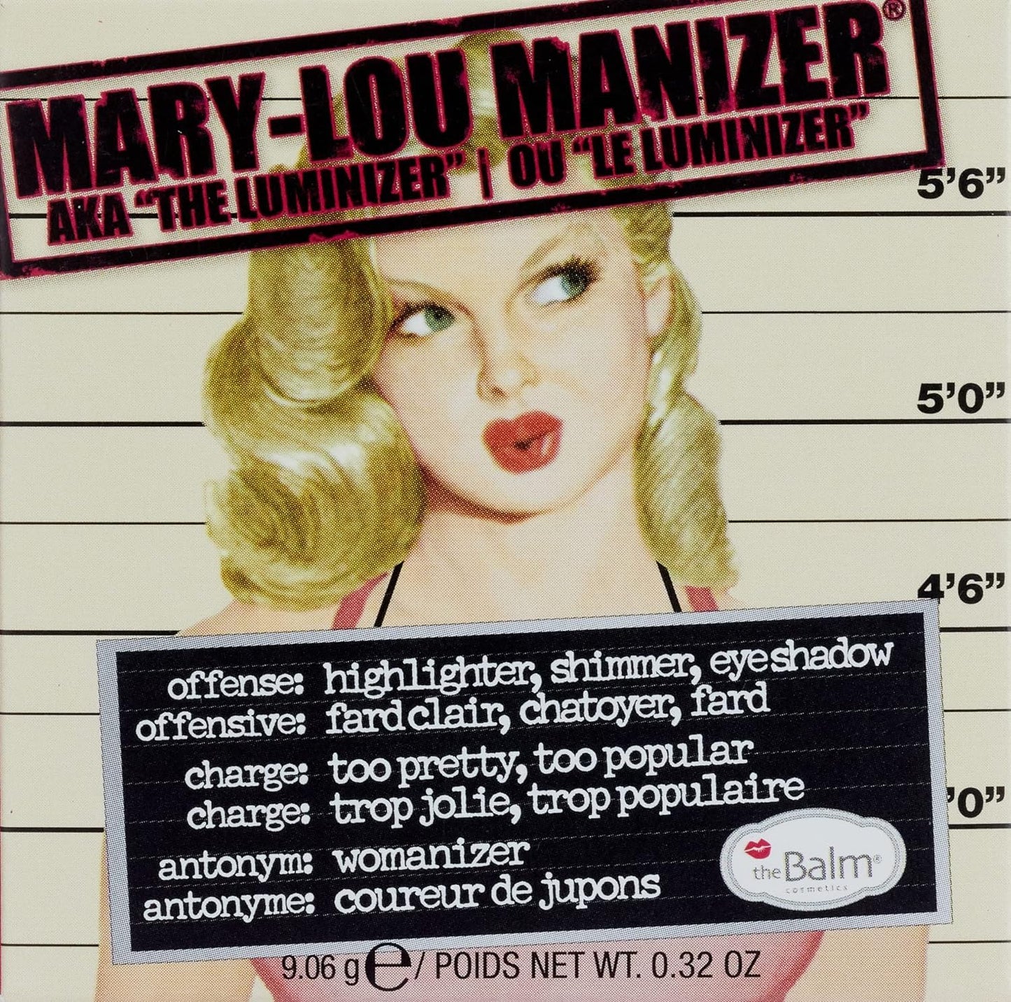 theBalm Mary-Lou Manizer Honey-Hued Luminizer, Highlighter, Shadow & Shimmer, Subtle Glow, 0.32 Ounce (Pack of 1)