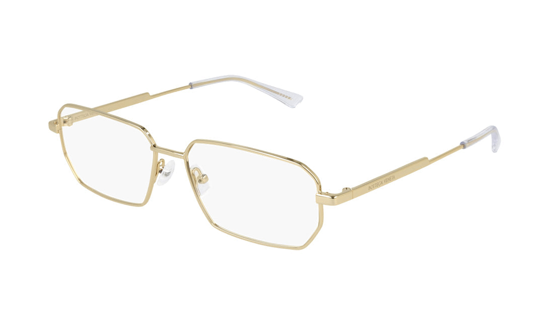 Frames Bottega Veneta 1073O Bottega Veneta, Frames, Gold, Large, Mens, Metal, Non-Polarized, Prescription, Rectangle, Unisex, Womens