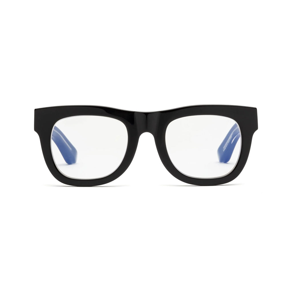 Caddis D28 Reading Glasses in Gloss Black front view