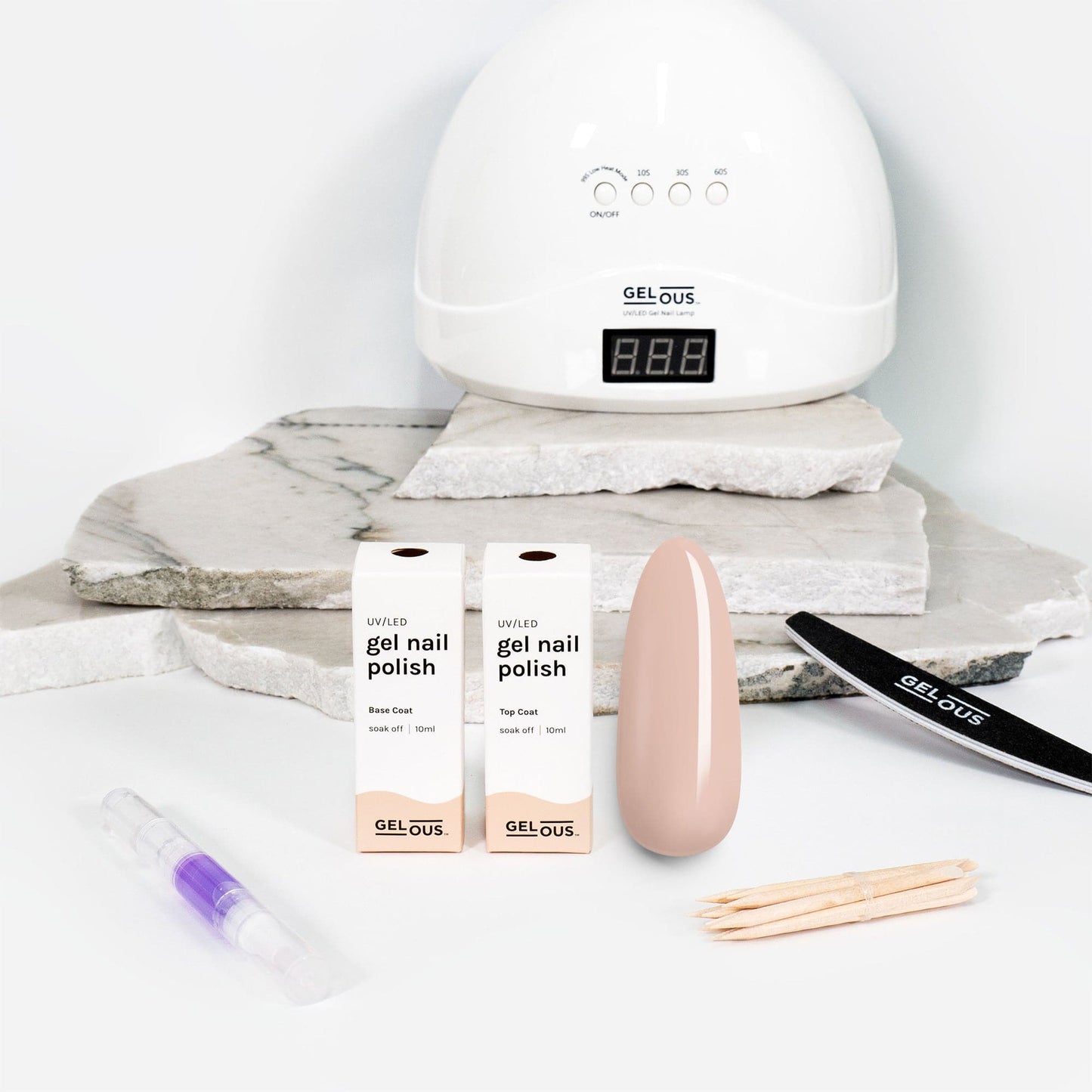 Gelous gel nail polish Vanilla Latte Essentials Pack - photographed in New Zealand