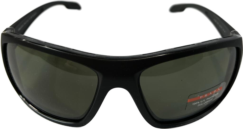 Prada PS06SS 1BO5X1 Black/Gray-Green Polarized