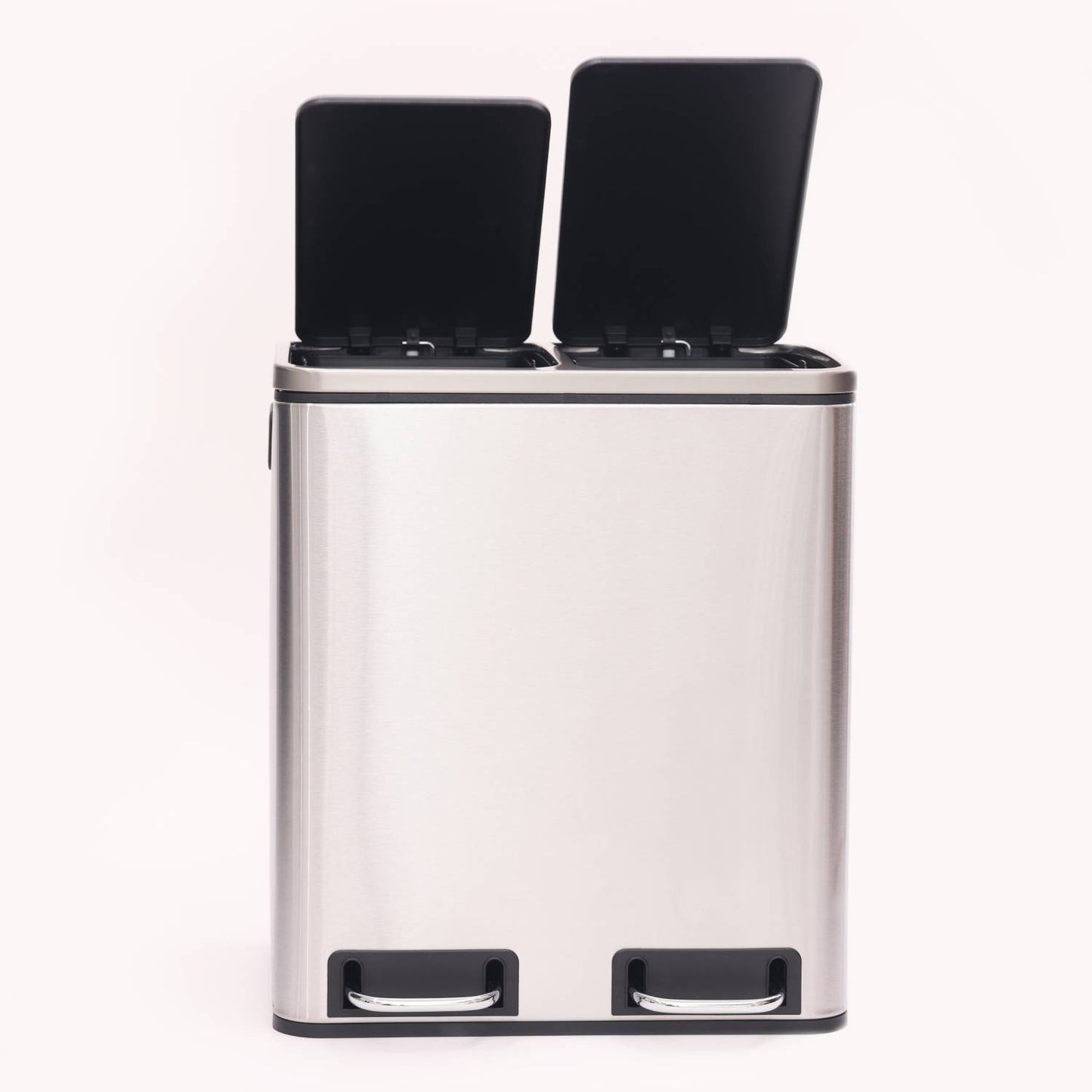 Soft Close Stainless Steel Double Trash Can - 30 Liters (7,9 Gallons)