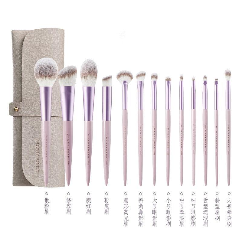Rownyeon Grape Purple Makeup Brush Set 13 in With Bag RY019