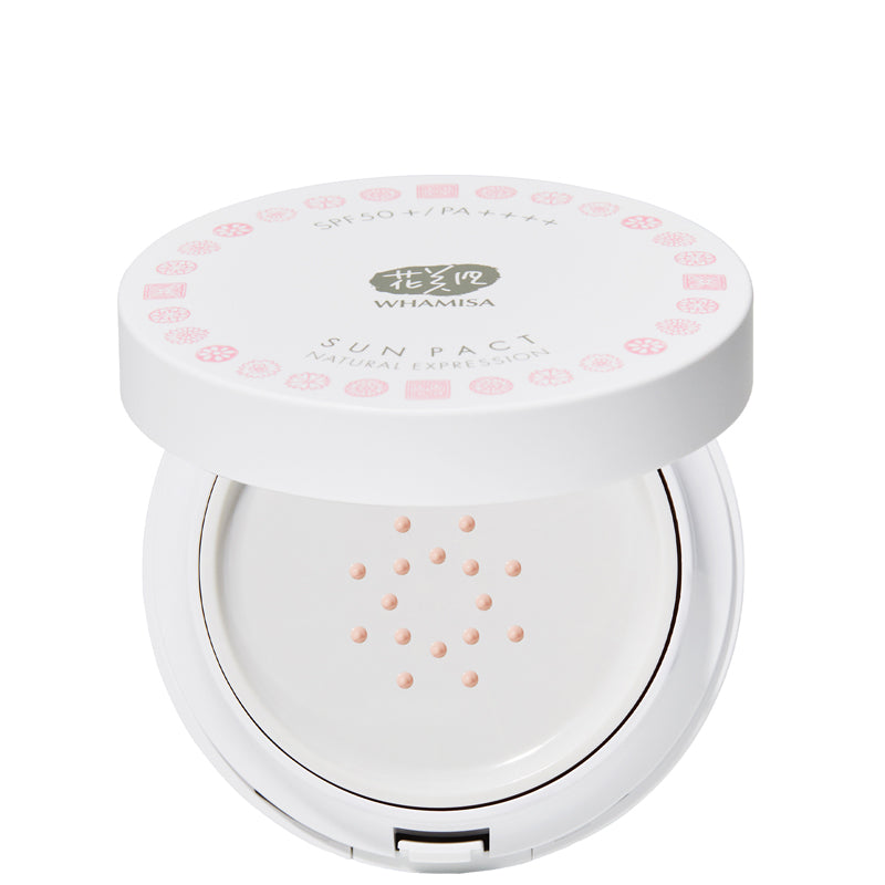 Whamisa Organic Flowers Sun Pact Natural Expression SPF50 16g