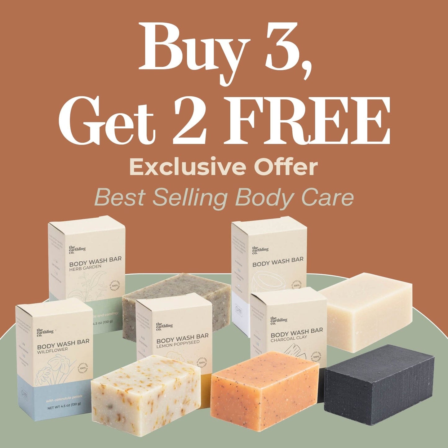 Body Wash Bar - Buy 3, Get 2 Free