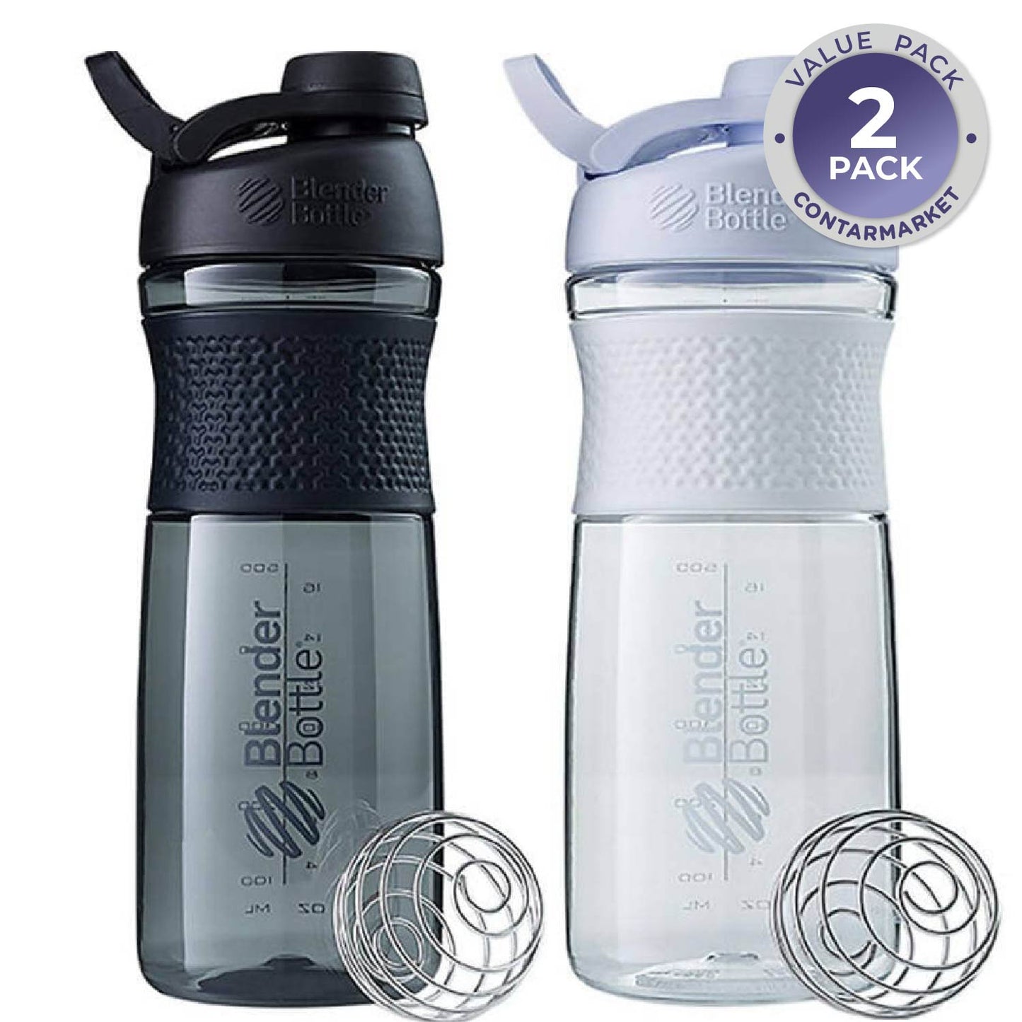 Blender Bottle SportMixer Combo - 28 Oz - 2 Pack