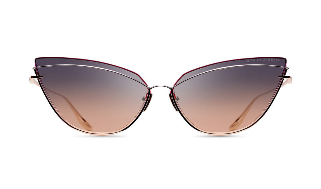 Sunglasses DITA Interweaver (Web Exclusive) Cat Eye, Dita, Large, Non-Polarized, Non-Prescription, Rose Gold, Sunglasses, Titanium, Womens