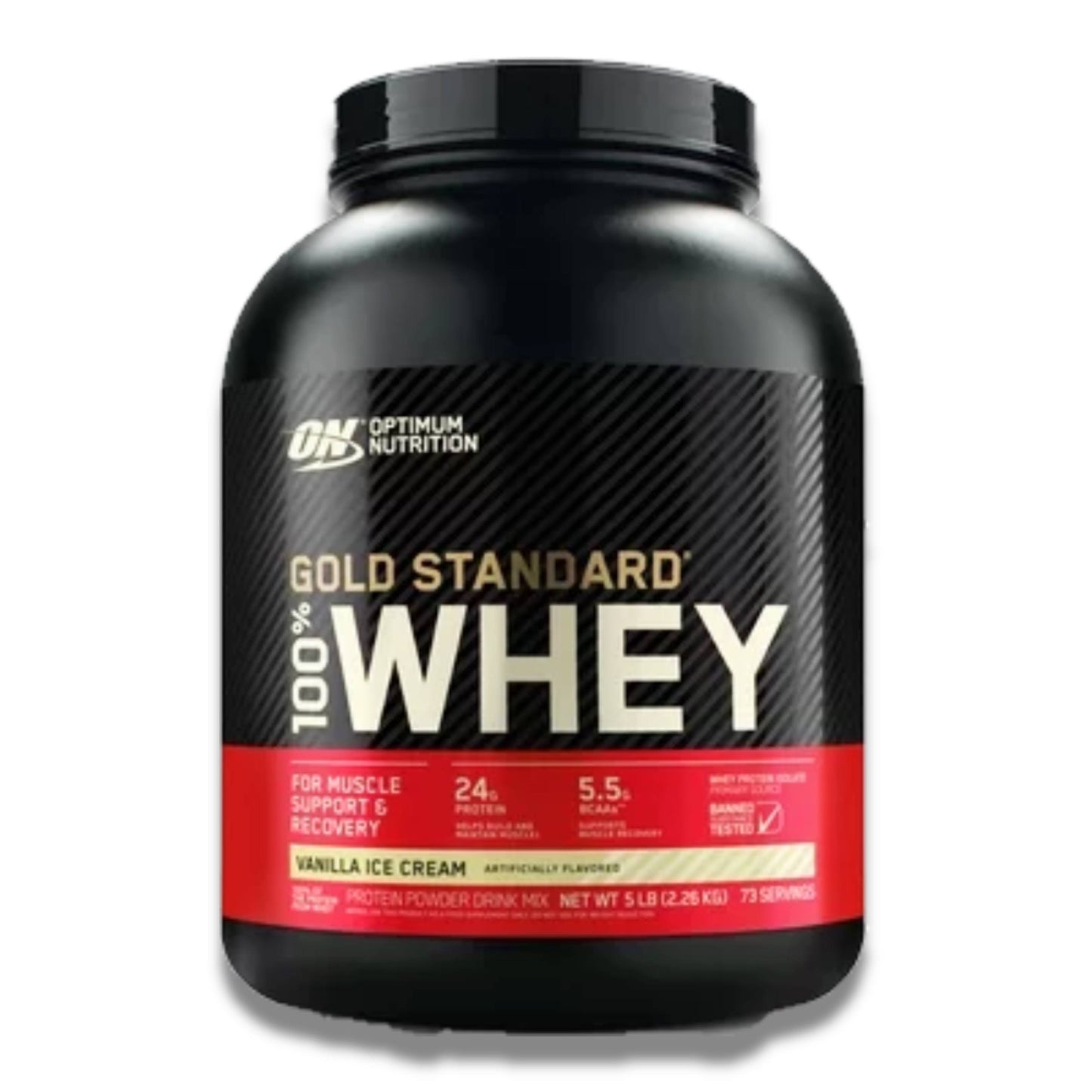 Optimum Nutrition Gold Standard 100% Whey Protein Powder Vanilla Ice Cream - 5 Lb