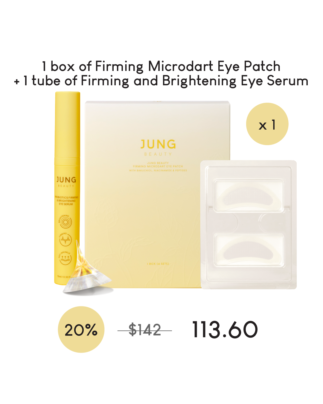 [PROMO] Jung Beauty Firming Microdart Eye Patch with Bakuchiol, Niacinamide and Peptides