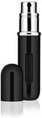 Travalo Classic HD Perfume Atomizer | Genie-S TSA Approved Travel Perfume Bottle Refillable | Reusable Airtight Easy-Fill Mini Pump Sprayer | Lightweight Elegant Design w/Volume Window | Black 0.17oz