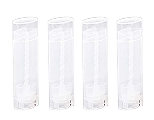 CTKcom 100 Pcs Oval Lip Balm Tubes With Lids,Plastic Deodorant Lip Lipstick Balm Tubes,Empty Plastic Containers 5ml 5Gram,Chapstick Tubes100Pcs (Clear)