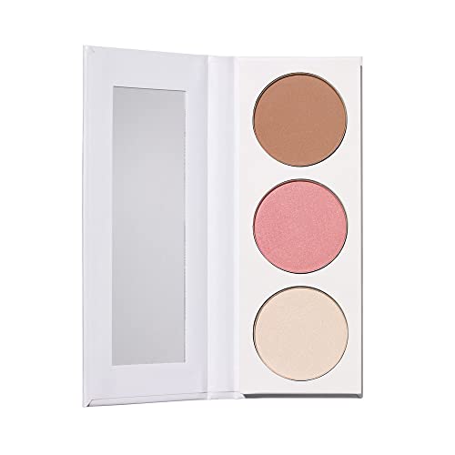 Well People Power Palette Powder Face Trio, Face Powder Makeup Palette For A Sun-kissed Glow, Hydrates Skin, Vegan & Cruelty-free, Empowerment
