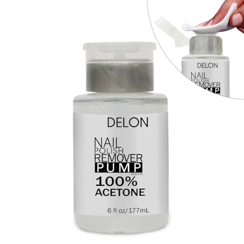 Pure Acetone Nail Polish Remover With built-in Pump (175ml / 6 fl. oz)