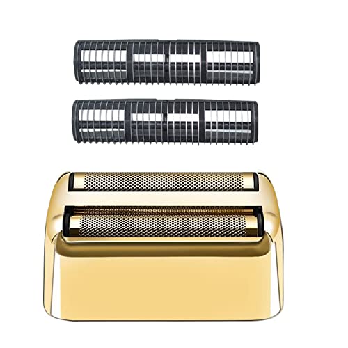 1 Pack Replacement Foil and Cutters Compatible with BaBylissPRO Double Foil Shaver, Replacement Foil Compatible with BaBylissPRO FXFS2 Shaver,Golden