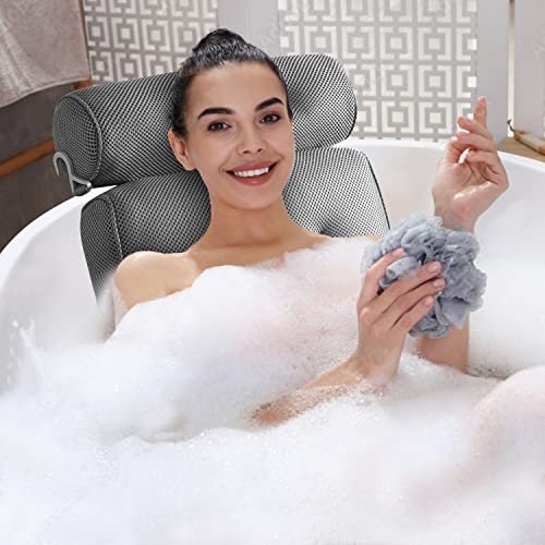 Bath Pillow for Bathtub Spa. Extra Large and Great for Back and Neck Support. Fits All Bathtubs and Spas
