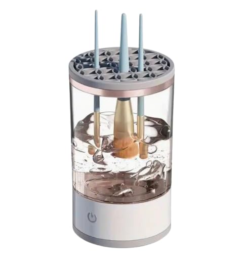 STARDUST Rechargeable Electric Makeup Brush Cleaner Machine, Automatic Vibrating Deep Cleaning Spinner Machine For All Size Beauty Makeup Brush, Quick Drying Tools