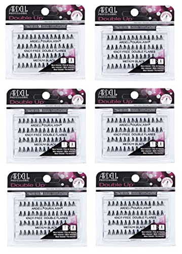 Ardell Double Individuals Knot Free Double Flares Black Med (6 Pack)