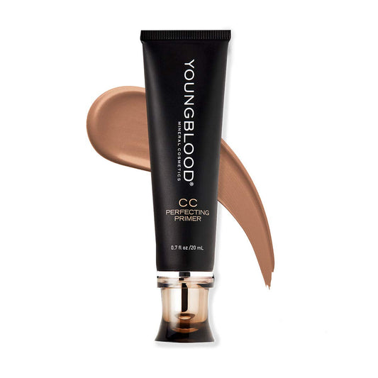 Youngblood Clean Luxury Cosmetics CC Perfecting Primer, Tan | Tinted CC Primer Primer Natural Mineral Moisturizing Color Corrector| Cruelty Free, Paraben Free, Vegan