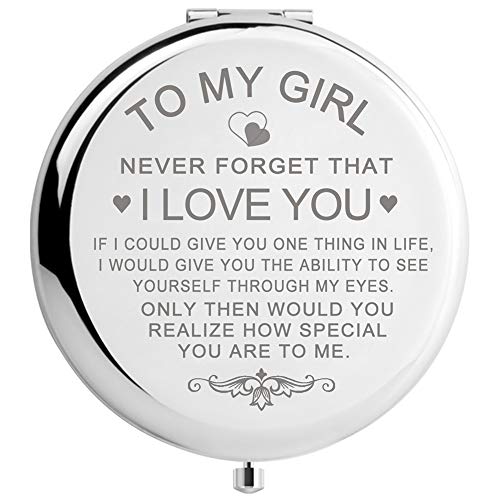 DIDADIC Daughter Gifts for Christmas, Birthday Gifts for Daughters, Graduation Gifts for Her, to My Girl Makeup Mirror