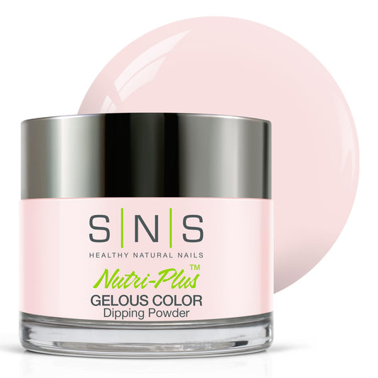 SNS Nail Dip Powder, Gelous Color Dipping Powder - Les Mis (White Natural Nudes/Pastel, Cream) - Long-Lasting Dip Nail Color Lasts 14 Days - Low-Odor & No UV Lamp Required - 1 OZ