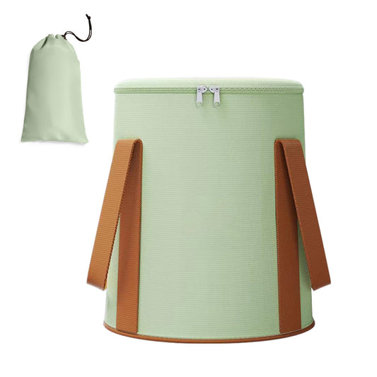 20L Collapsible Bucket Foot Bath Basin， Multifunctional Portable Foot Bath Tub Bag with Handles,Travel Outdoor Camping Portable Foot Soaking Spa Bucket (Green)