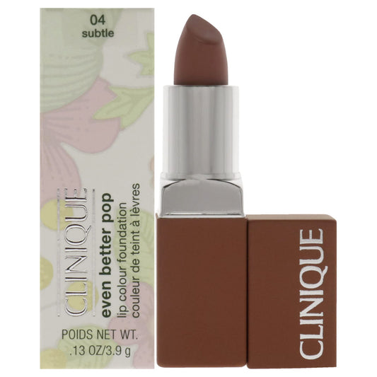 Clinique Even Better Pop Lip Colour Foundation Lipstick - 04 Subtle Lipstick Women 0.13 oz