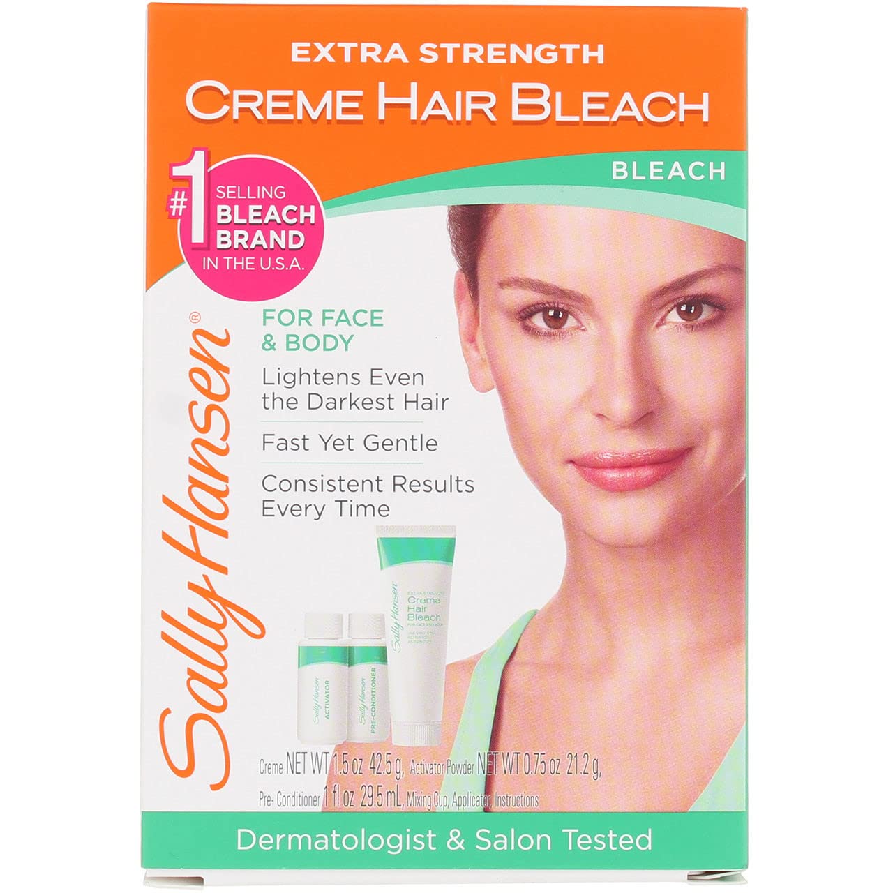 Sally Hansen Extra Strength Creme Hair Bleach For Face & Body, 1.5 Ounce (Pack of 3)