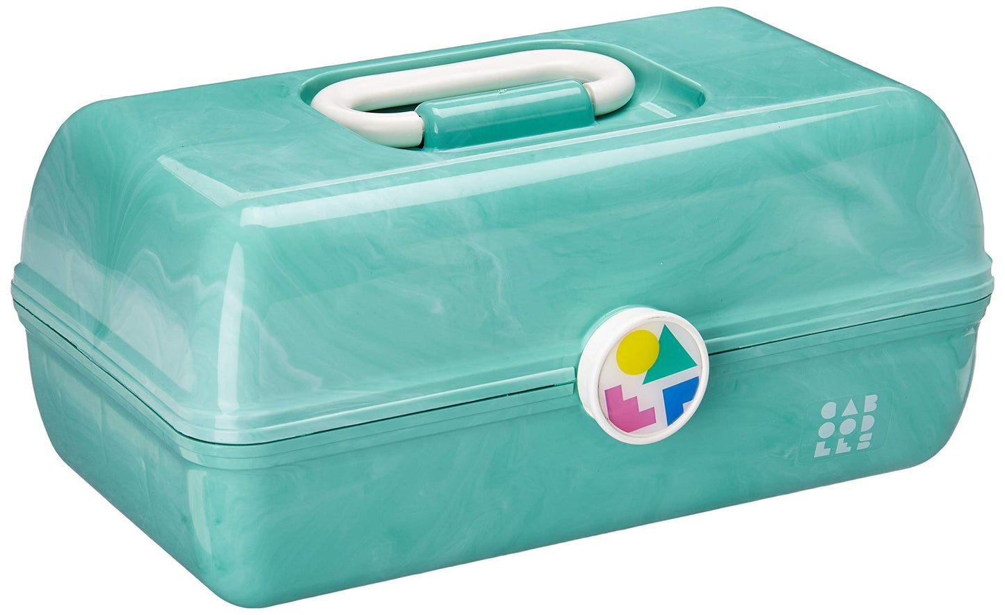 Caboodles On-The-Go Girl Retro Case, Sea Foam Marble