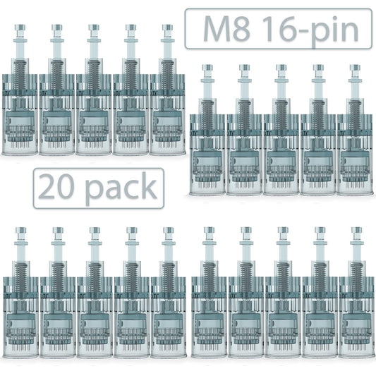 Dr.Pen Ultima M8 16-pin Cartridges - Original DrPen Replacement Parts (16 pins, 20 pcs)