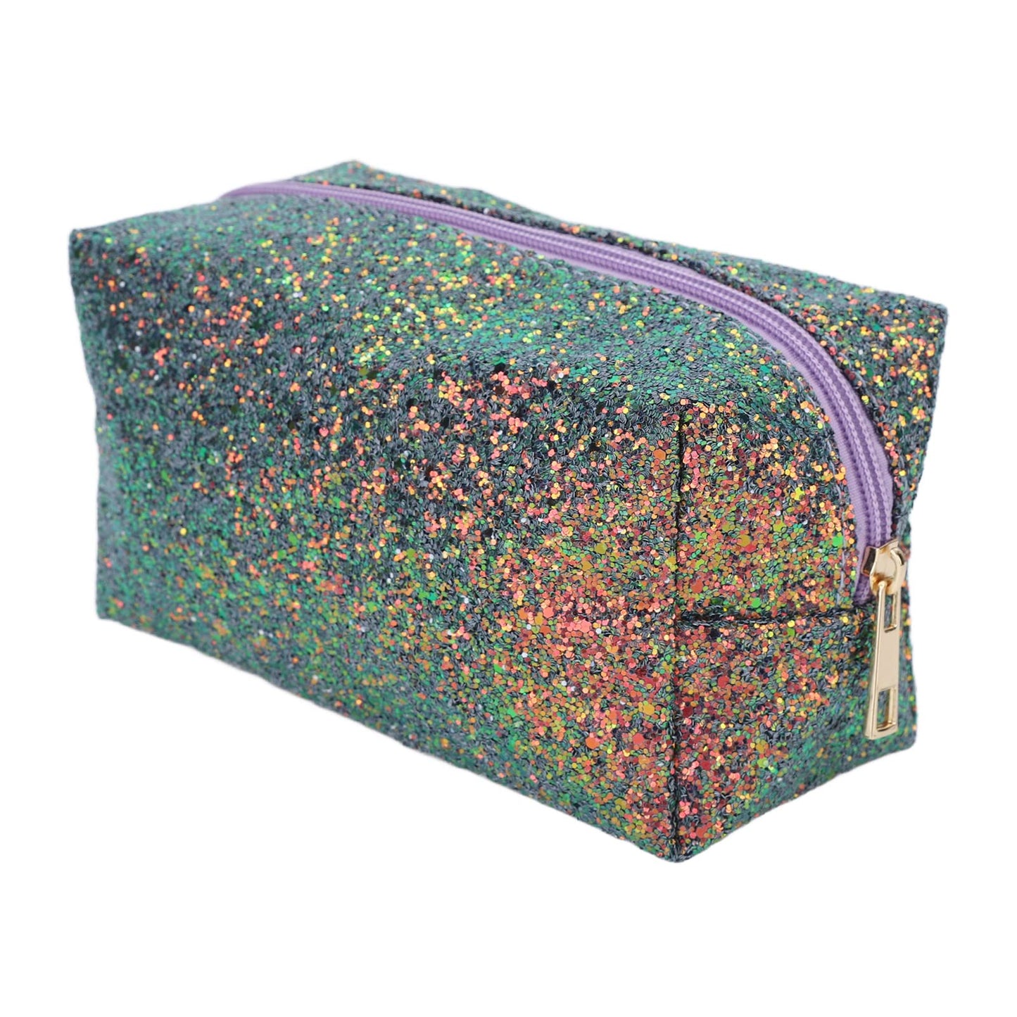 Dioche Colorful Glitter Shine Cosmetic Pouch Waterproof Cosmetic Bags Large Capacity Multifunction Portable Cosmetic Bag for Travel