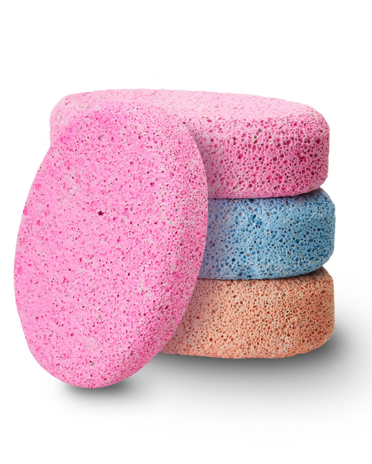 Bliss Pumice Stone - 4 Pack Foot Callus Stone Scrubber - Pedicure Feet Heels and Hands Dry Dead Skin Remover - Exfoliaitor Tool, Assorted