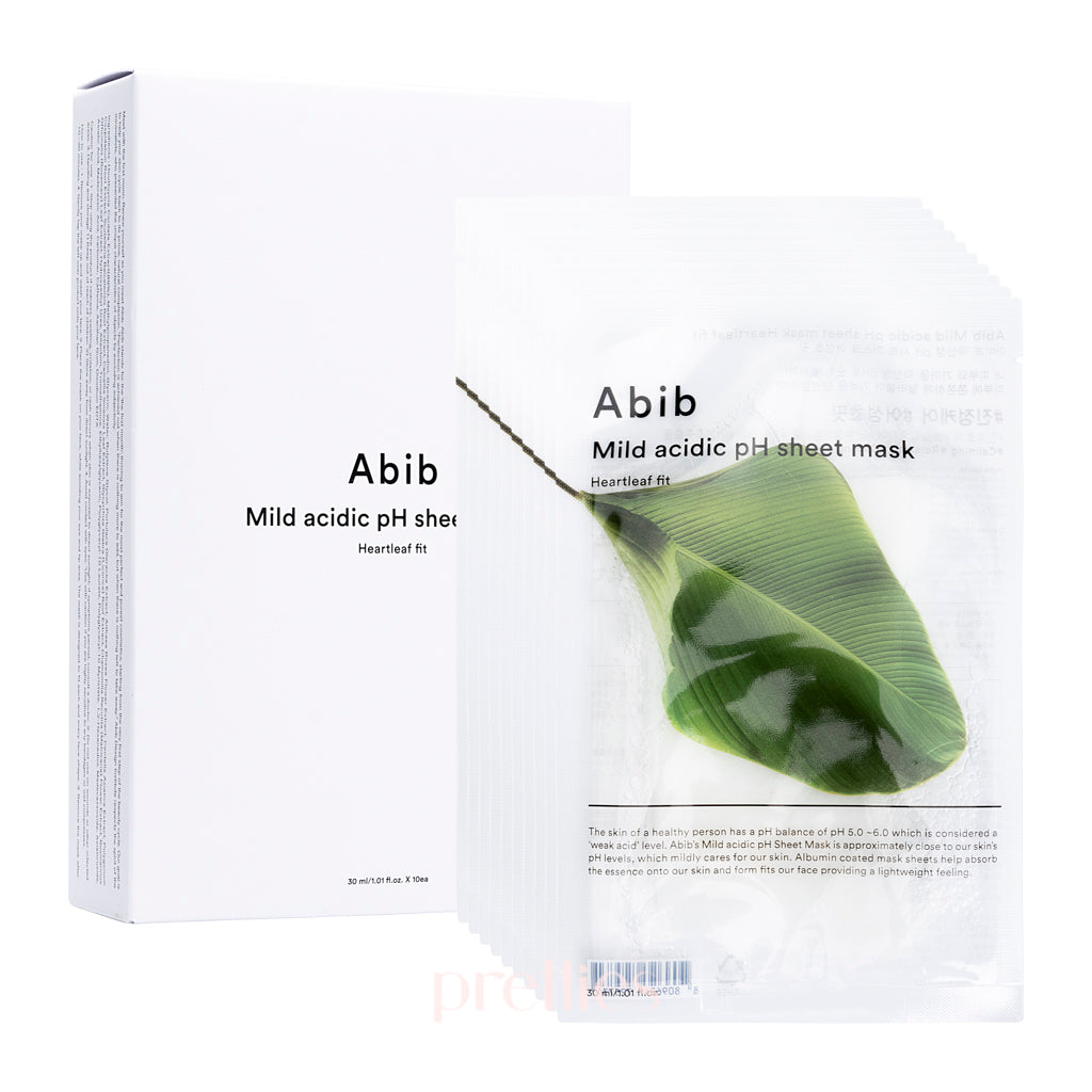 Abib Mild Acidic PH Sheet Mask - Heartleaf Fit (10 Sheet/Box)