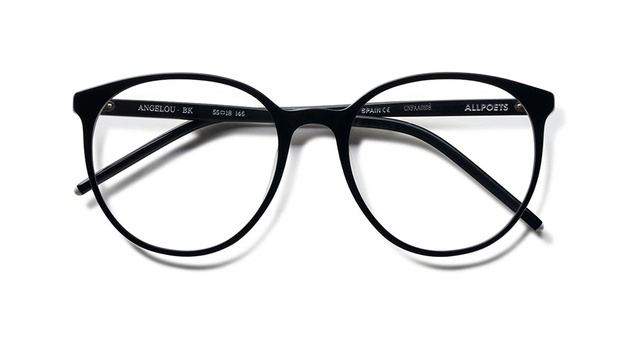 All Poets Angelou Spain unisex glasses eyewear black front
