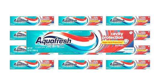 Aquafresh Cavity Protection Fluoride Toothpaste, Cool Mint 5.6 oz - 12 Pack
