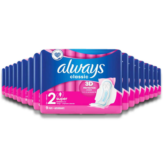 Always - Classic, Super - 9 Ct - 16 Pack