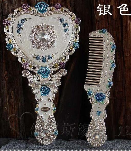 Vintage Heart Shape Hand Mirror