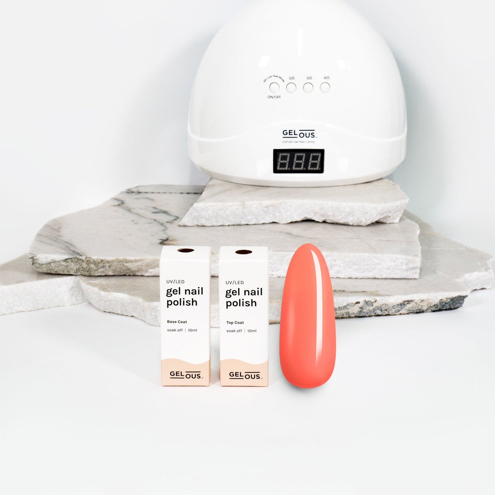 Gelous gel nail polish Coral Baskin Basic Pack - photographed in New Zealand