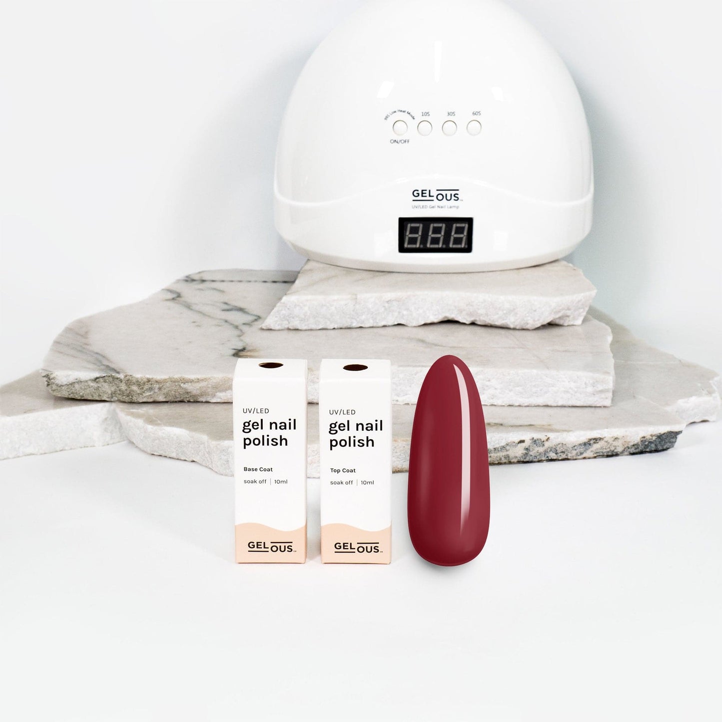 Gelous gel nail polish Pinot Noir Basic Pack - photographed in New Zealand