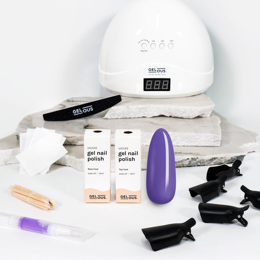 Gelous gel nail polish Purple Reign Starter Pack - photographed in New Zealand