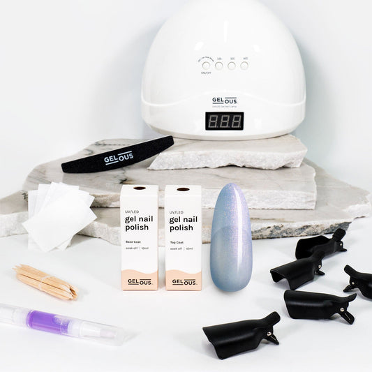 Gelous gel nail polish Pearlescent Ursula Starter Pack - photographed in New Zealand
