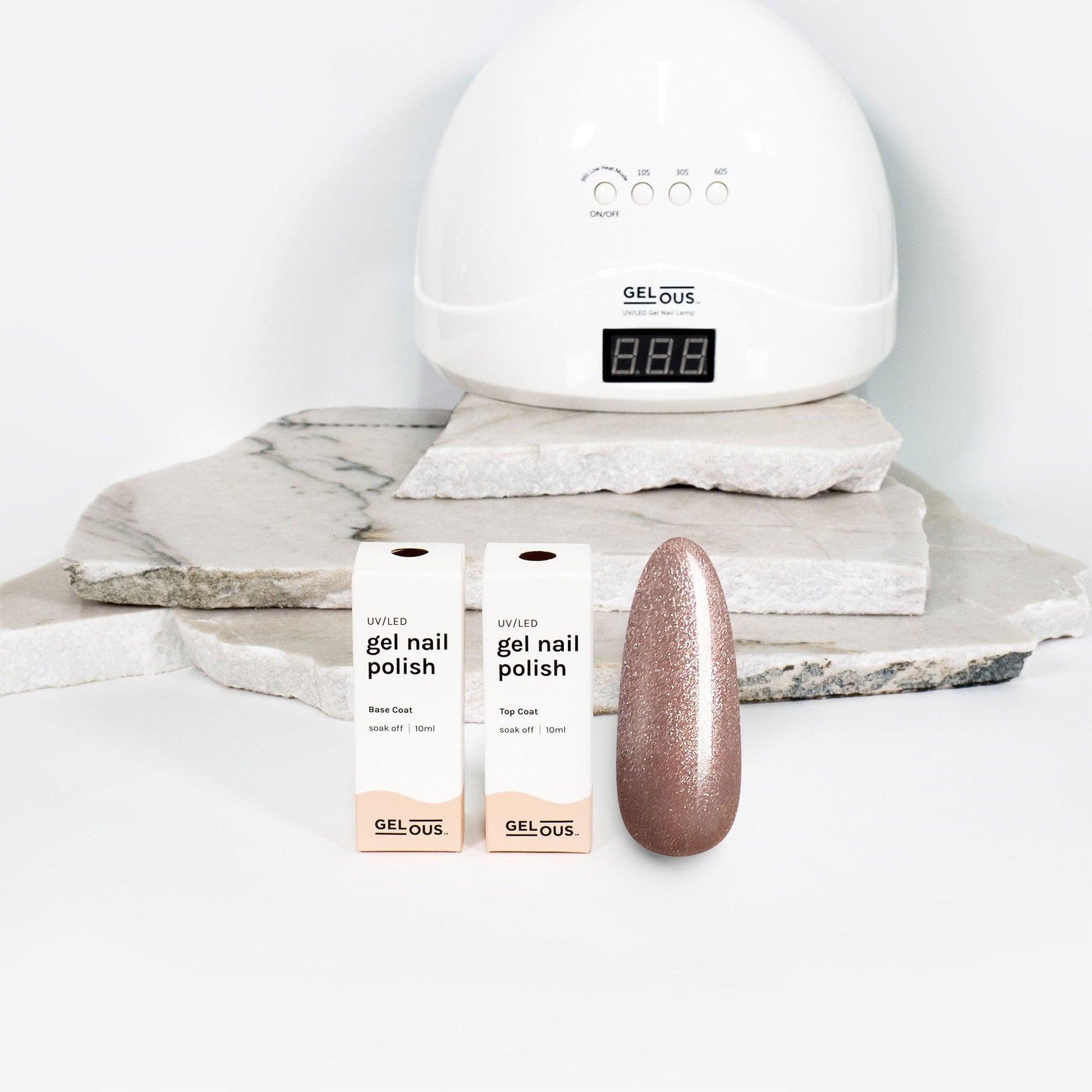 Gelous gel nail polish Rose Tinted Glasses Basic Pack- photographed in New Zealand