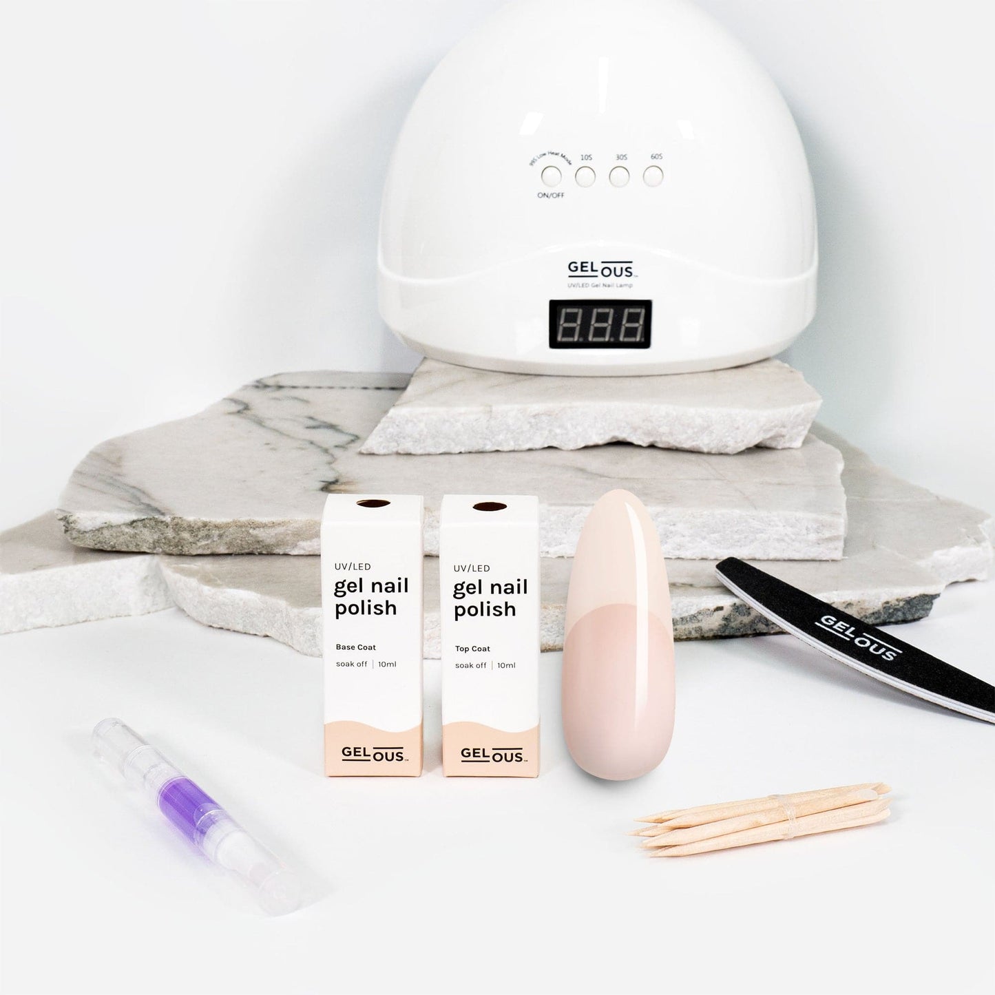 Gelous gel nail polish Spilt Milk Essentials Pack - photographed in New Zealand