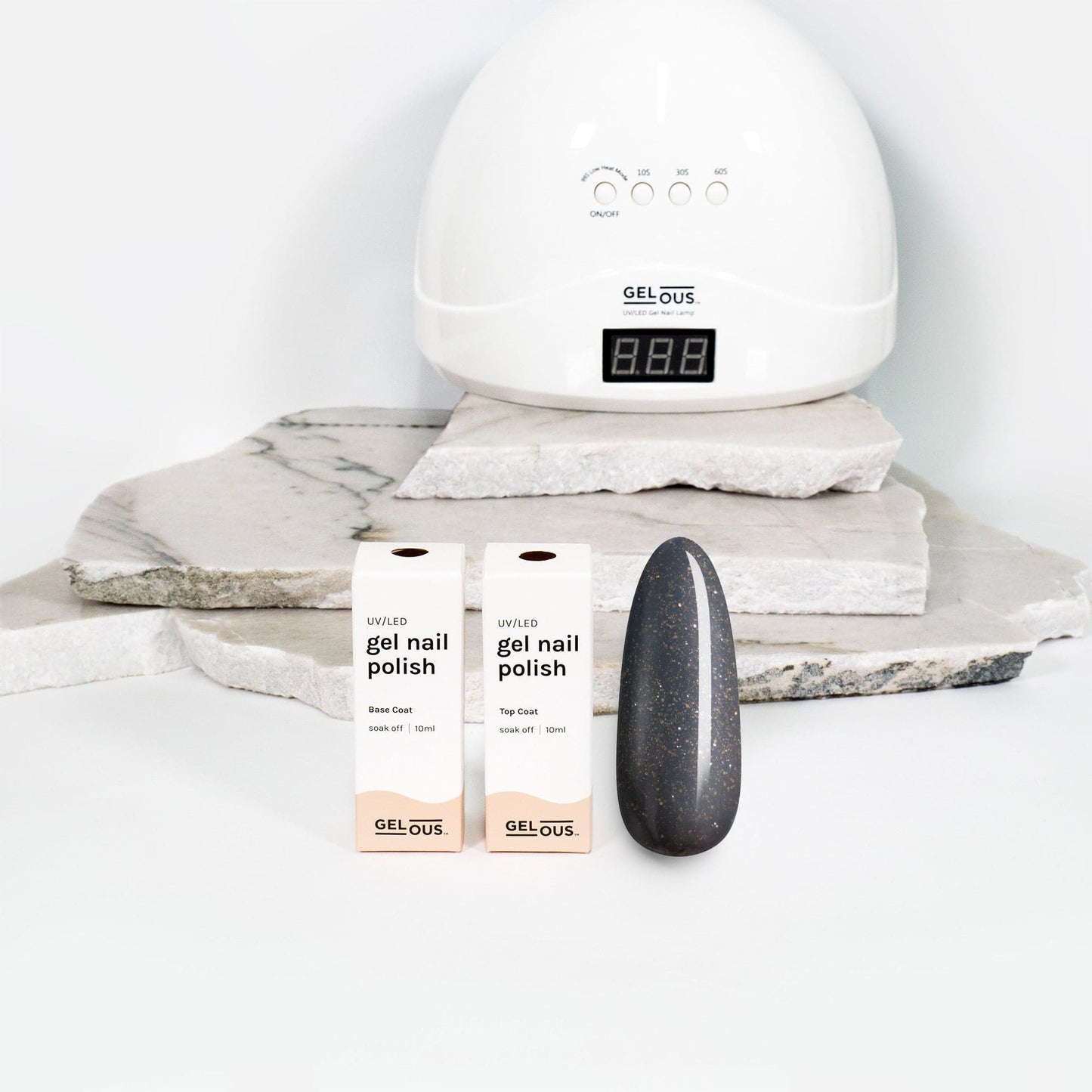 Gelous gel nail polish Steel My Thunder Basic Pack - photographed in New Zealand