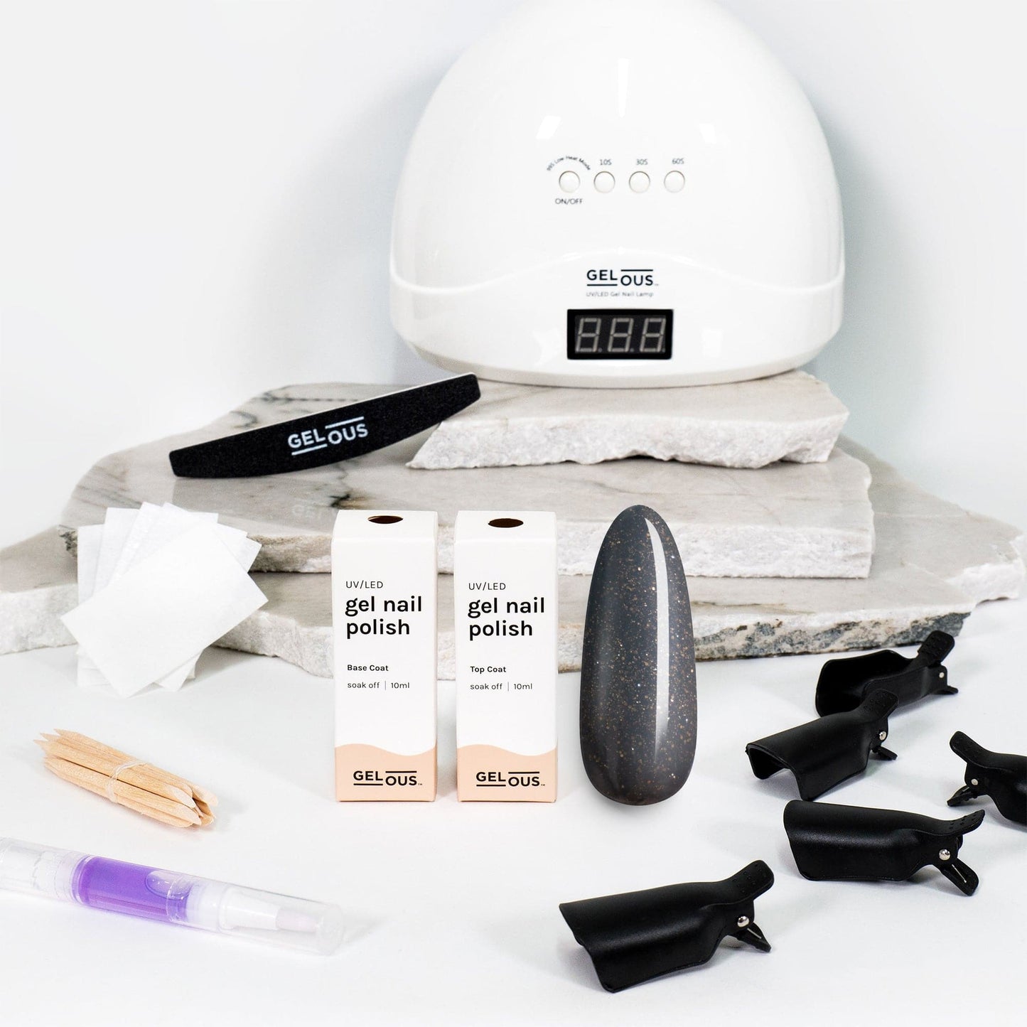 Gelous gel nail polish Steel My Thunder Starter Pack - photographed in New Zealand